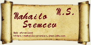 Mahailo Sremčev vizit kartica